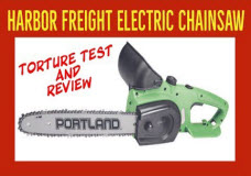 Harbor Freight Electric ChainSaw 9 amp 14 Inch Review and Demonstration