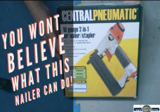 Harbor Freight 2 in 1 Nailer Stapler Brad Nailer Crown Stapler Air Tool Review