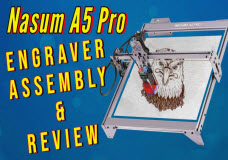 Nasum A5 Pro 40W Laser Engraver Etcher Cutter CNC Machine Assembly, Installation and Review