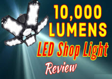 Super Bright LED Garage Shop Light 10,000 Lumens Deformable Shop Lights – Easy Installation