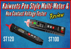 Kaiweets Pen Style Multimeter ST120 & Smart Non Contact Voltage Tester ST100 Review