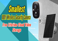 Smallest 100% Wireless Security Camera on Amazon with FREE Lifetime Cloud Video Storage