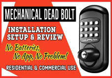 Keyless Entry Door Lock Mechanical Deadbolt No Batteries Needed from Elemake Installation & Review
