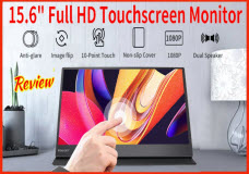 15.6″ HD Portable Travel Monitor with Touch Screen for Work, Presentations, School or Gaming