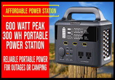 Portable Power Station Vtoman VP300 – 600W Peak Portable Power for Emergencies and Camping