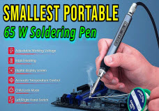 Smallest 65W Portable Soldering Iron Self Contained & Fast Heating from Kaiweets