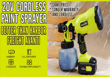 SnapFresh 20V Cordless Airless Paint Sprayer Better than Harbor Freight Avanti Sprayer
