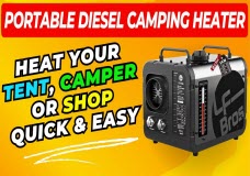 LF Bros 5KW Quiet Diesel Heater – Heat up your Tent, RV, Van, Camper or Shop Super Easy