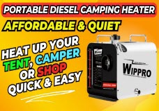 Wippro 8KW Quiet Diesel Heater – Heat up your Tent, RV, Van, Camper or Shop Super Easy